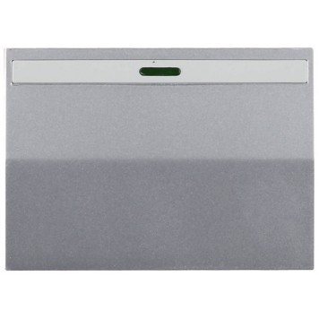 SV-54438-SM | Выключатель проходн., с эффектом свечения, одноклав., без вставки и рамки, св.-серый метал., 10A/~250B, СВЕТОЗАР ЭФФЕКТ-0