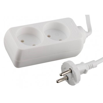 SV-55021-3 | Удлинитель электрический: 2 гнезда, евророзетка, макс.мощность1500Вт, сеч. провода 0,75 кв.мм, 3м, СВЕТОЗАР-0