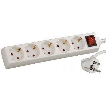 SV-55055-2 | Удлинитель электрический с заземлением и выключателем, с защитными шторками, евро, 5 гнезд,2м, СВЕТОЗАР-0