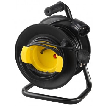 SV-55079-25 | Удлинитель электрический с заземлением на катушке, евро, 1 гнезда, 25м, СВЕТОЗАР-0