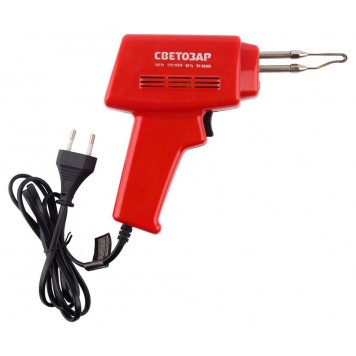 SV-55309 | Паяльник импульсный, со световым индикатором, сменное жало, 100Вт, СВЕТОЗАР-0