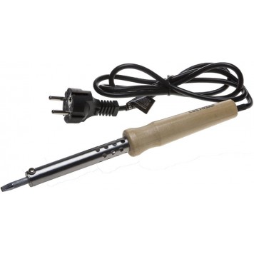 SV-55310-80 | Электропаяльник, деревянная рукоятка, жало "LONG LIFE", форма клин, 80Вт, СВЕТОЗАР ТЕРМИТ-0