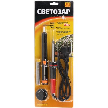 SV-55316-30-H4 | Набор для паяльных работ, 4 предм. (SV-55300-30+SV-55320), 30Вт, СВЕТОЗАР-1