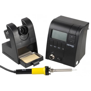 SV-55335 | Паяльная станция цифровая, 2-х комп. рукоятка, нагрев. керам. эл., 150 - 450°C, 48Вт, СВЕТОЗАР HI QUALITY-0