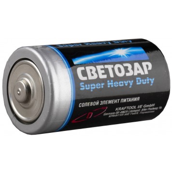SV-59037-2C | Батарейка солевая, тип D, 1,5В, 2шт на карточке, СВЕТОЗАР SUPER HEAVY DUTY-0