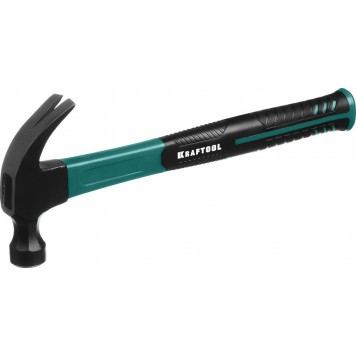 20265-45 | 450 г молоток-гвоздодёр столярный c фиберглассовой рукояткой, KRAFTOOL FIBERGLASS-0