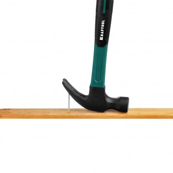 20265-45 | 450 г молоток-гвоздодёр столярный c фиберглассовой рукояткой, KRAFTOOL FIBERGLASS-3