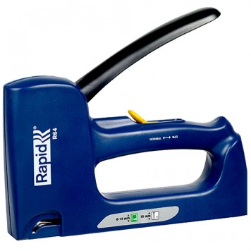 21000860 | Степлер (скобозабиватель) ручной для скоб 2-в-1: 140 (G / 11 / 57) (6 -14 мм) I 300 (F / J / 47 / 8) (15 мм). Облегченный корпус, RAPID R64E-0