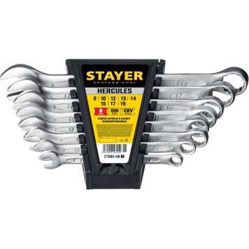 27085-H8_z01 | Набор комбинированных гаечных ключей 8 шт, 8 - 19 мм, STAYER HERCULES-0