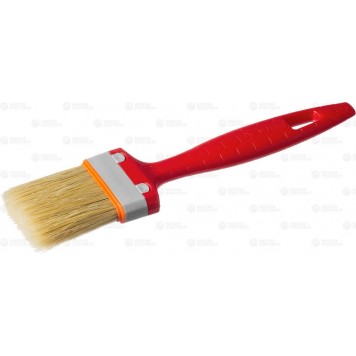 01015-050 | Кисть плоская натуральная щетина, пластмассовая ручка, 2"/50мм, ЗУБР СТАНДАРТ-0