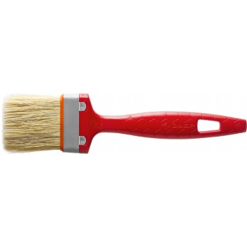01015-050 | Кисть плоская натуральная щетина, пластмассовая ручка, 2"/50мм, ЗУБР СТАНДАРТ-1