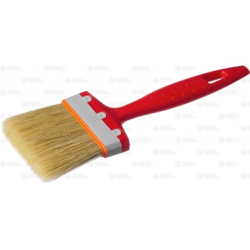 01015-075 | Кисть плоская натуральная щетина, пластмассовая ручка, 3"/75мм, ЗУБР СТАНДАРТ-0