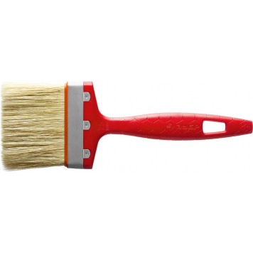 01015-075 | Кисть плоская натуральная щетина, пластмассовая ручка, 3"/75мм, ЗУБР СТАНДАРТ-1