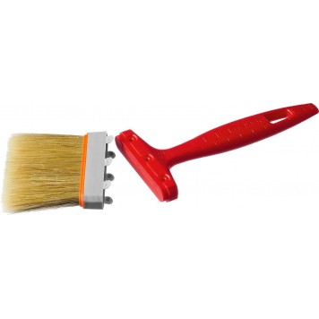 01015-075 | Кисть плоская натуральная щетина, пластмассовая ручка, 3"/75мм, ЗУБР СТАНДАРТ-2