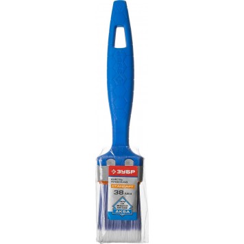 01016-038 | Кисть плоская искусственная щетина, пластмассовая ручка, 1,5"/38мм, ЗУБР СТАНДАРТ-2