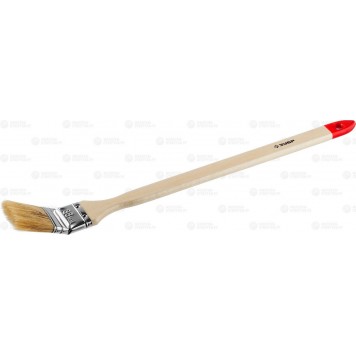 01041-038 | Кисть радиаторная угловая, светлая натуральная щетина, деревянная ручка, 38мм, ЗУБР МАСТЕР-0