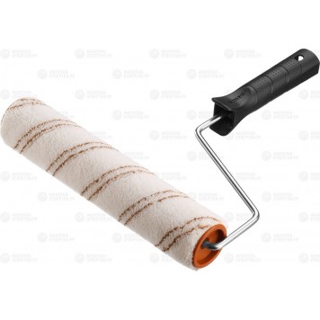 03545-18 | Валик малярный, пропитки и средства защиты древесины, микрофибра, ворс 7 мм, бюгель 6 мм, 40х180мм, ЗУБР ОПТИМА-0