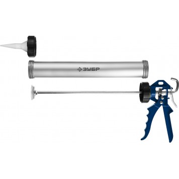06633-60 | 600 мл универсальный закрытый пистолет для герметика, алюминиевый корпус, ЗУБР ПРОФЕССИОНАЛ-1