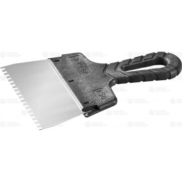 10078-15-04 | Шпатель ФАСАДНЫЙ, нержавеющее полотно, 150мм, зуб 4х4мм, ЗУБР МАСТЕР-0