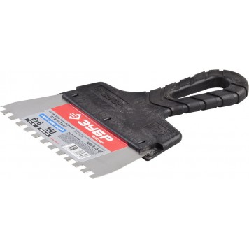 10078-15-06 | Шпатель ФАСАДНЫЙ, нержавеющее полотно, 150мм, зуб 6х6мм, ЗУБР МАСТЕР-2