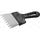 Шпатель ФАСАДНЫЙ, нержавеющее полотно, 150мм, зуб 10х10мм, ЗУБР 10078-15-10