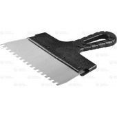 Шпатель ФАСАДНЫЙ, нержавеющее полотно, 200мм, зуб 6х6мм, ЗУБР 10078-20-06