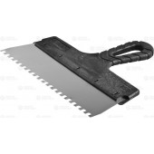 Шпатель ФАСАДНЫЙ, нержавеющее полотно, 250мм, зуб 6х6мм, ЗУБР 10078-25-06