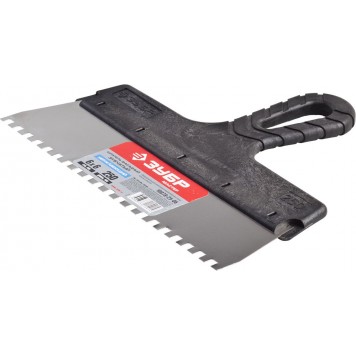 10078-25-06 | Шпатель ФАСАДНЫЙ, нержавеющее полотно, 250мм, зуб 6х6мм, ЗУБР МАСТЕР-2