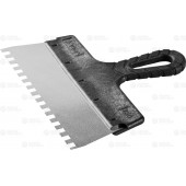 Шпатель ФАСАДНЫЙ, нержавеющее полотно, 250мм, зуб 8х8мм, ЗУБР 10078-25-08
