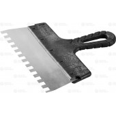 Шпатель ФАСАДНЫЙ, нержавеющее полотно, 250мм, зуб 10х10мм, ЗУБР 10078-25-10