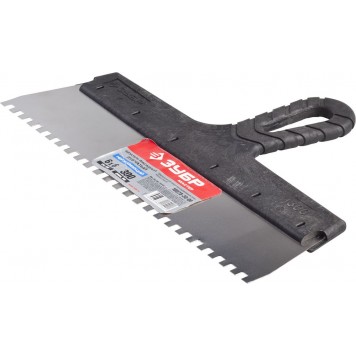 10078-30-06 | Шпатель ФАСАДНЫЙ, нержавеющее полотно, 300мм, зуб 6х6мм, ЗУБР МАСТЕР-2