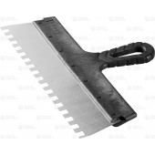 Шпатель ФАСАДНЫЙ, нержавеющее полотно, 350мм, зуб 10х10мм, ЗУБР 10078-35-10
