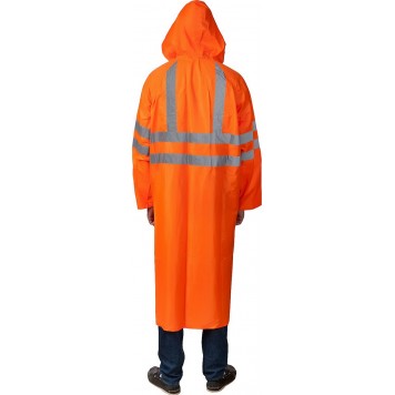 11617-52 | Плащ-дождевик, сигнальный цвет, нейлоновый на молнии, размер 52-54, ЗУБР ПРОФЕССИОНАЛ-3