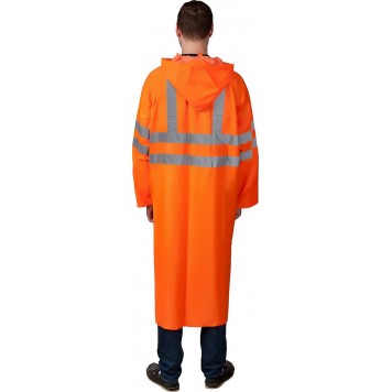 11617-52 | Плащ-дождевик, сигнальный цвет, нейлоновый на молнии, размер 52-54, ЗУБР ПРОФЕССИОНАЛ-4