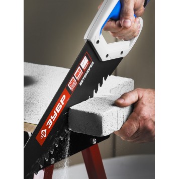 15157-50 | Ножовка по пенобетону (пила) 500 мм, шаг 20 мм, 23 твердосплавных резца, твердосплавные напайки, тефлоновое покрытие, ЗУБР ПРОФЕССИОНАЛ-6