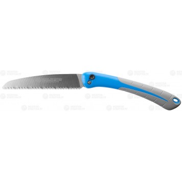 15168-18 | Ножовка складная (пила) 180 мм, 9TPI, японский зуб с трехгр. заточкой, рез "на себя", компактная,точный рез сырой древесины, Походная 9, ЗУБР ПРОФЕССИОНАЛ-0