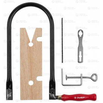 15310-H10 | Для выпиливания: Лобзик ручной,полотна по дереву,струбцина,затяжной ключ,направляющий упор,10пред, ЗУБР МАСТЕР-0