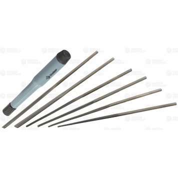 16053-H6 | Набор: Надфили с зажимной пластмассовой ручкой, 7предметов, ЗУБР МАСТЕР-0