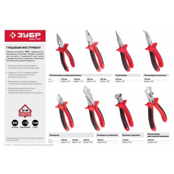 22025-3-16 | Тонкогубцы хромированные, 160мм, ЗУБР МАСТЕР-1