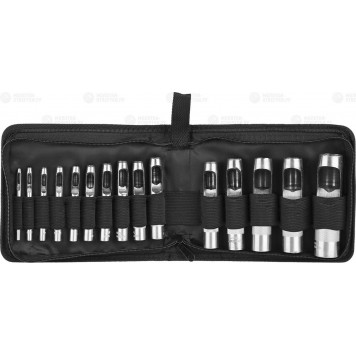 22949-H15 | Набор: Пробойники для кожи, 3-25мм, 15шт, ЗУБР МАСТЕР-0