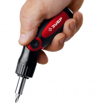 25161-H31 | Набор: Отвертка реверсивно-рычажная "МВ-31", с битами и торцовыми головками, Cr-V сталь, 31 предмет, ЗУБР МАСТЕР-4