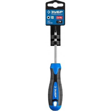 25234-10 | Отвертка слесарная, Cr-Mo сталь, 2к рукоятка, магнитный наконечник, TX10 x 75 мм, ЗУБР ПРОФЕССИОНАЛ-4
