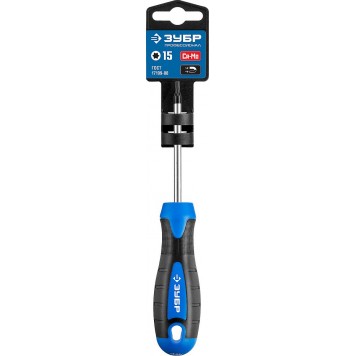 25234-15 | Отвертка слесарная, Cr-Mo сталь, 2к рукоятка, магнитный наконечник, TX15 x 75 мм, ЗУБР ПРОФЕССИОНАЛ-4