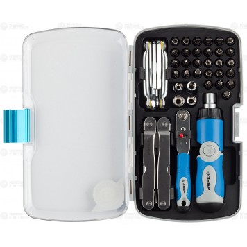 25290-H53 | Набор универсальный, слесарно-монтажный и многофункциональный инструмент в пластмассовом боксе, 53предм, ЗУБР ЭКСПЕРТ-0