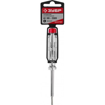 25725 | Пробник электрический, на подвеске, 100-250В, 140мм, ЗУБР МАСТЕР-2
