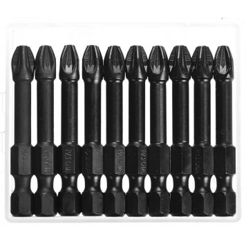 26023-3-50-S10 | Биты, тип хвостовика E 1/4", PZ3, 50мм, 10шт, в пластиковом боксе, на карточке, ЗУБР ПРОФЕССИОНАЛ-0