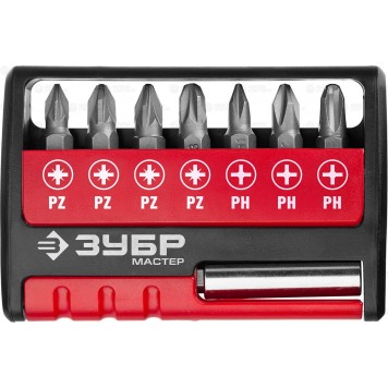 26089-H8 | Набор: Биты "МХ-8", CR-V, ЗУБР МАСТЕР-0