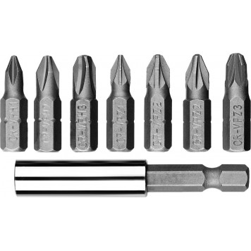 26089-H8 | Набор: Биты "МХ-8", CR-V, ЗУБР МАСТЕР-2