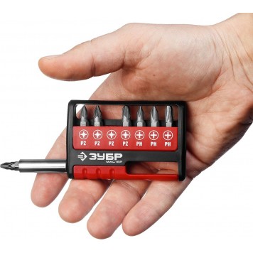 26089-H8 | Набор: Биты "МХ-8", CR-V, ЗУБР МАСТЕР-3