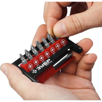 26089-H8 | Набор: Биты "МХ-8", CR-V, ЗУБР МАСТЕР-5